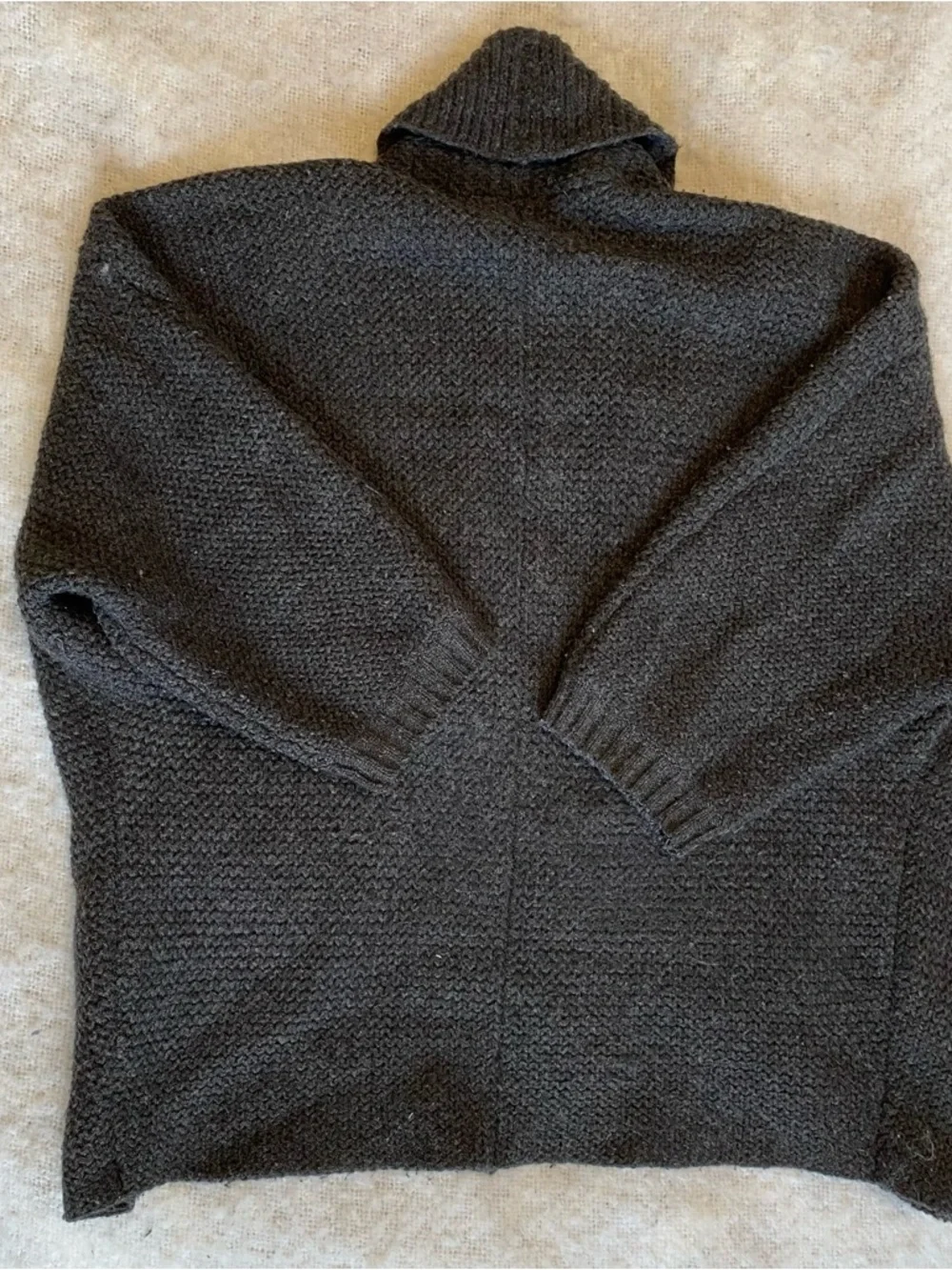 Gap Dark Gray Chunky Sweater Open Cardigan Cozy Oversized Womens Size S/M